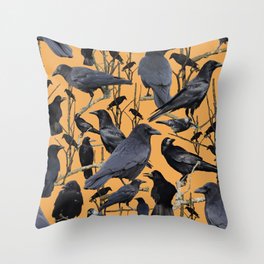 Crow | Corvidae Throw Pillow