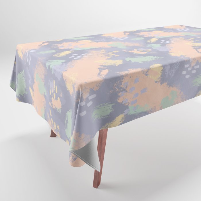Brush Strokes in Sherbet Tablecloth by Lathe and Quill | Society6