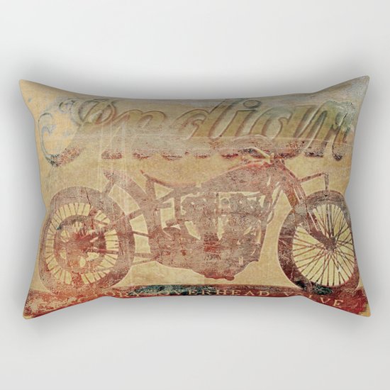 Indian - Vintage Motorcycle Rectangular Pillow