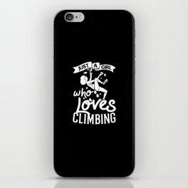 Rock Climbing Women Indoor Bouldering Girl Wall iPhone Skin