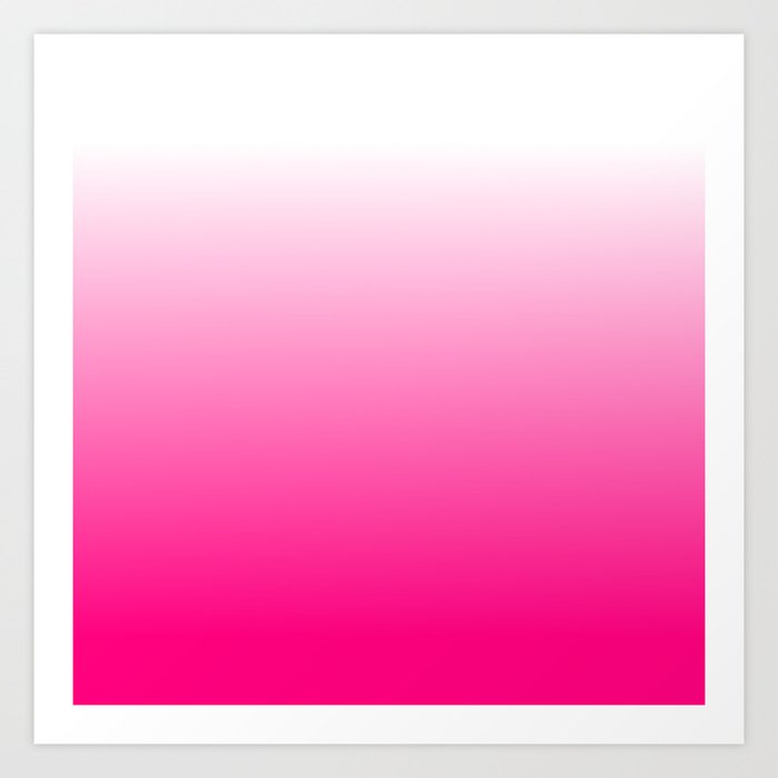Hot Pink Ombre Art Print