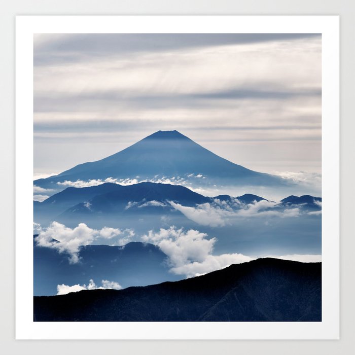 Japan Photography - Huge Japanese Mountains Among The Clouds Art Print