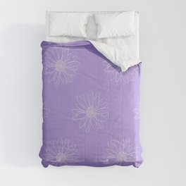 Positively Purple Daisies Comforter