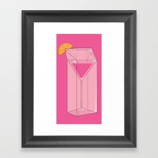 Martini in a box Framed Art Print