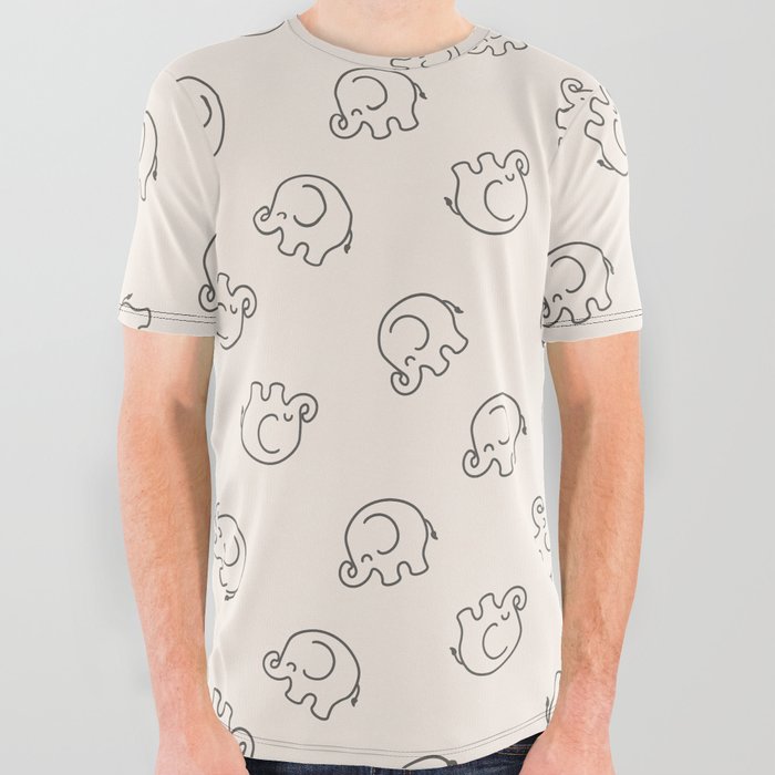 Baby elephant All Over Graphic Tee