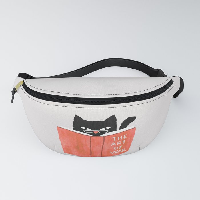 Cat reading book Fanny Pack