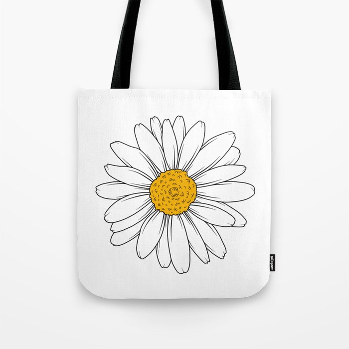 Simple Daisy Flower Tote Bag by Jamie Lee Maher