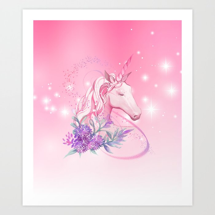 Unicorn in Pink Art Print