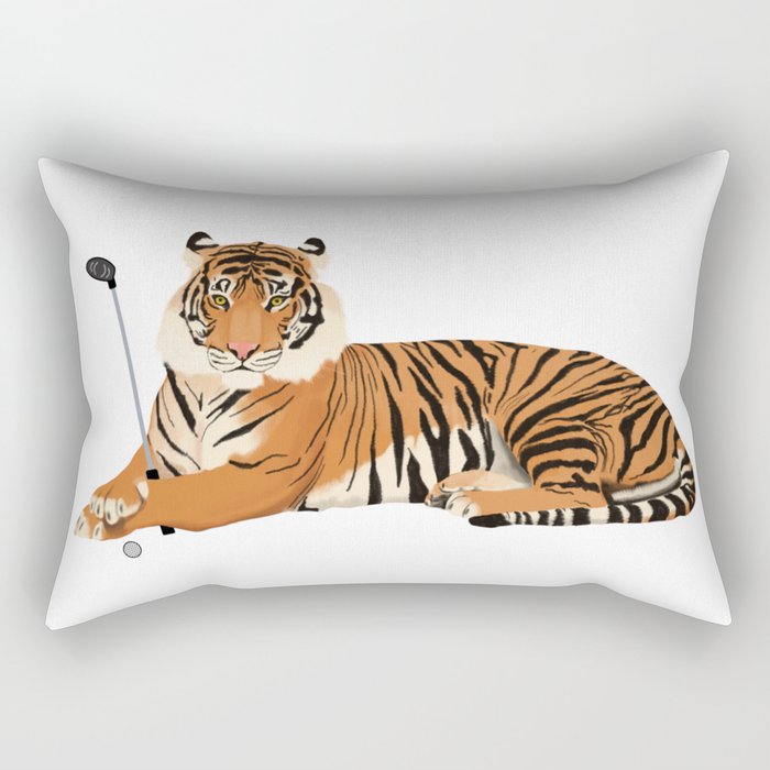 Golf Tiger Rectangular Pillow