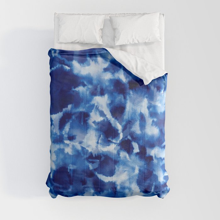 blue tie dye Comforter