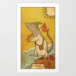 Muroidea Rat Tarot- The Fool Art Print