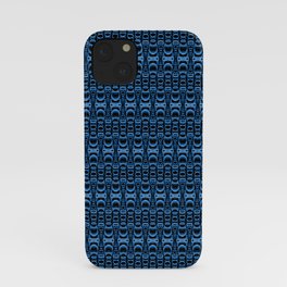 Dividers 07 in Blue over Black iPhone Case
