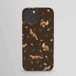 Foxes pattern iPhone Case