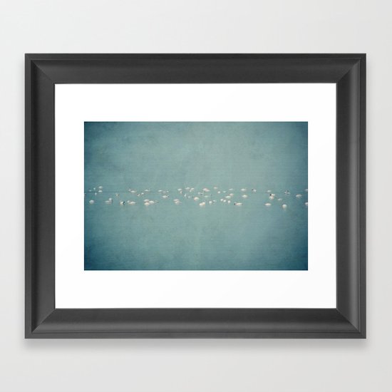 white swan Framed Art Print