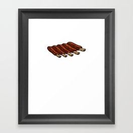 BBQ Ribs Beef Smoker Grilling Pork Dry Rub Framed Art Print