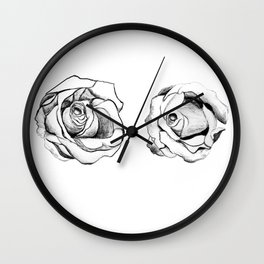 Two Roses for my Friends Wall Clock