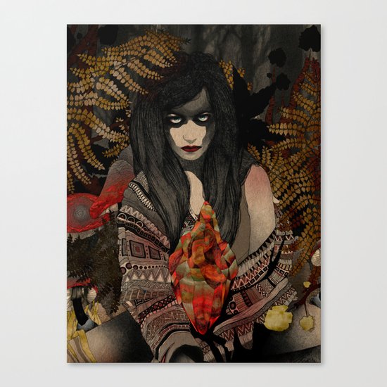 The Keepers - Red Pulse Canvas Print