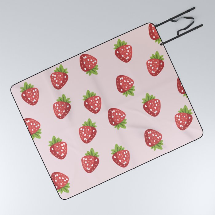 Strawberries Pattern Picnic Blanket