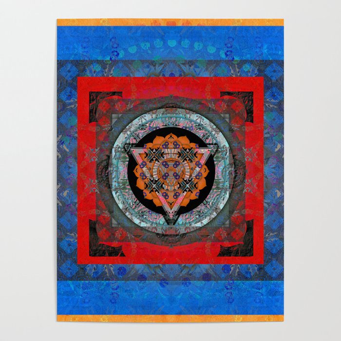 Bold Meditation Structure & Focus Healing Geometric Mandala Poster
