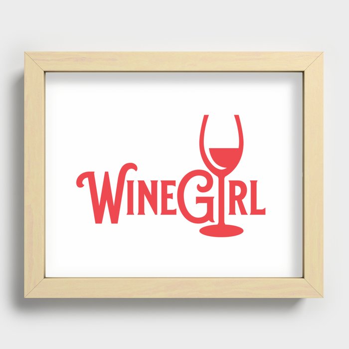 WineGirl Red Recessed Framed Print