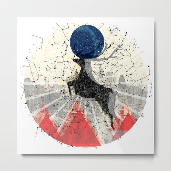 Deer Dream Mountain · 2 Metal Print