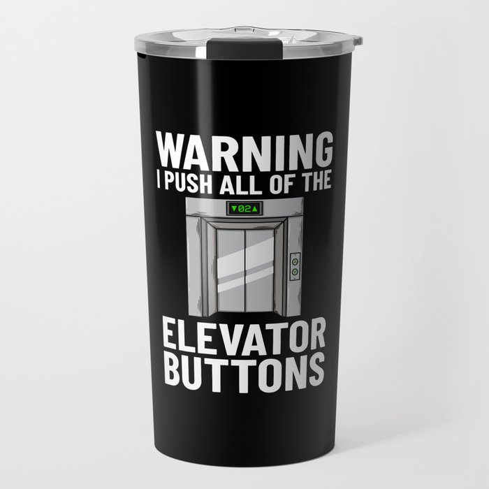Elevator Buttons Mechanic Technician Door Lift Travel Mug