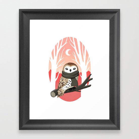 Winter Owl Framed Art Print