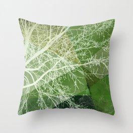 P19-E4 TREES AND TRIANGLES Throw Pillow