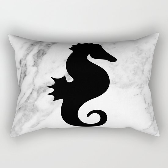Marble seahorse Rectangular Pillow