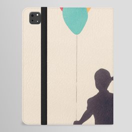 Girl And Boy With Balloons iPad Folio Case