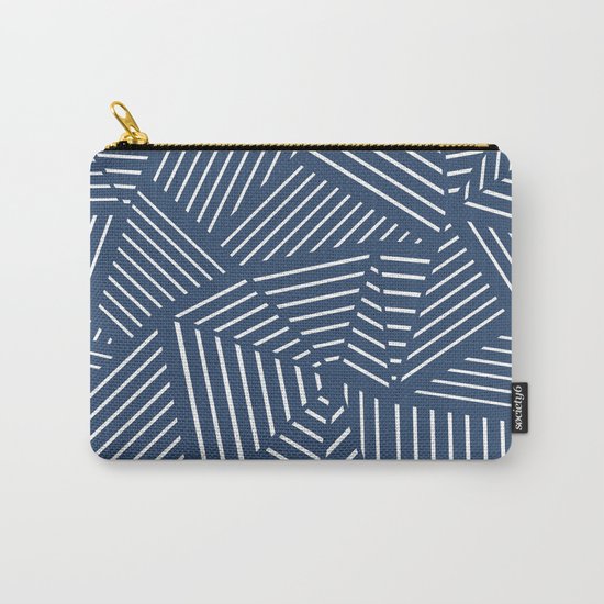 Abstraction Linear Zoom Navy Carry-All Pouch