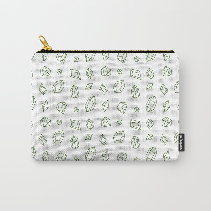 Green Gems Pattern Carry-All Pouch