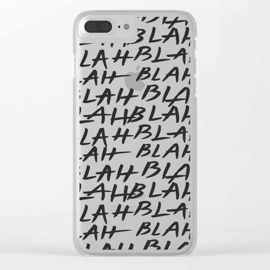 Blah Blah Clear iPhone Case