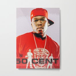 50 Cent Metal Print