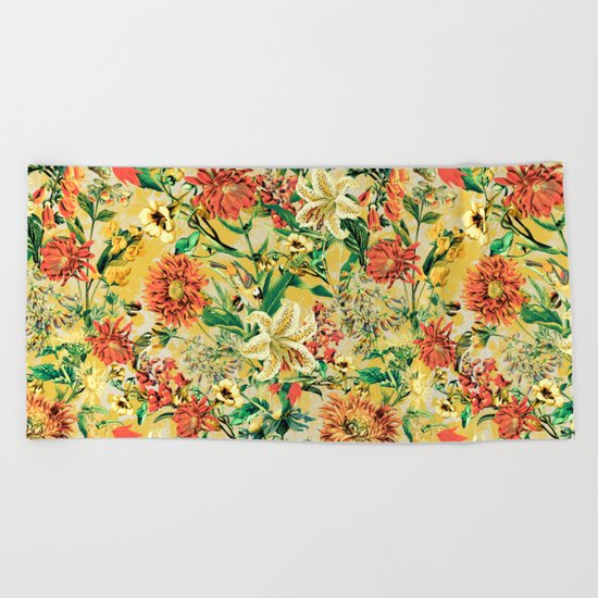 SUMMER GARDEN Beach Towel