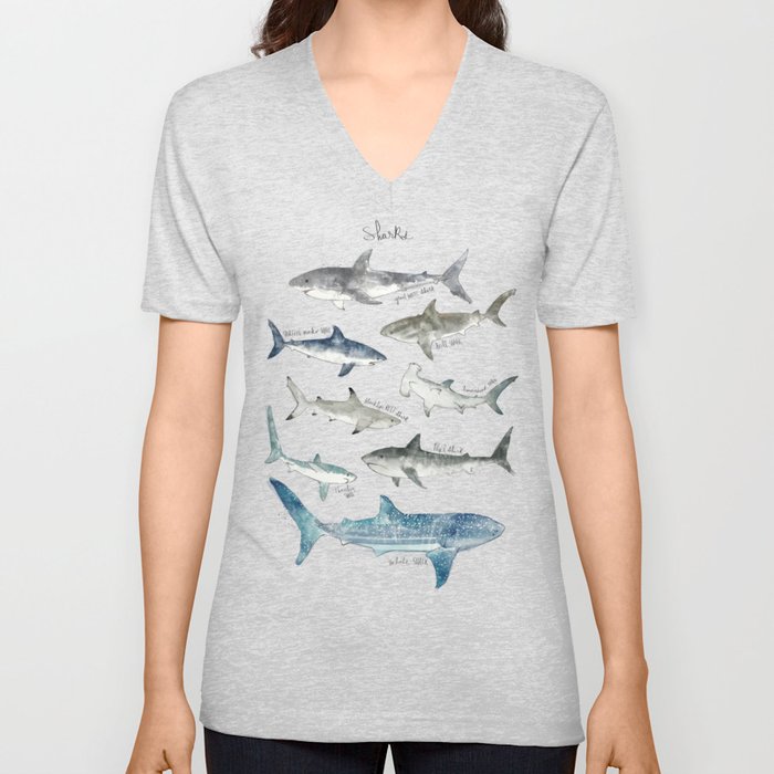 Sharks V Neck T Shirt