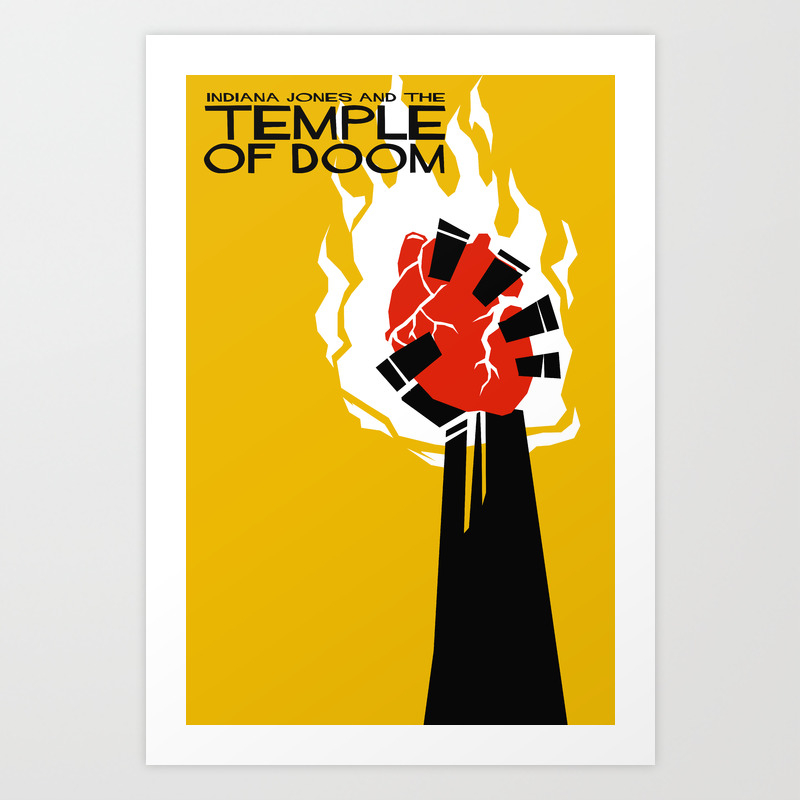 Indiana Jones And The Temple Of Doom Minimal Movie Poster Art Print By Sausagechowder Society6