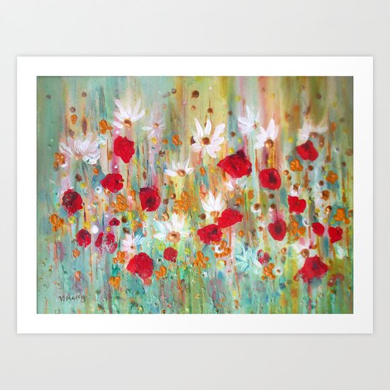 A summer meadow Art Print