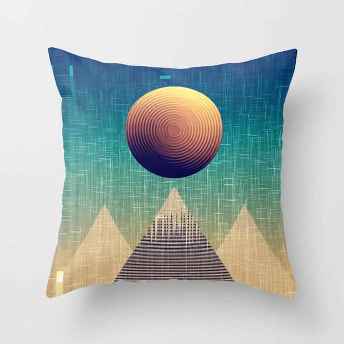 Moonrise Abstract Throw Pillow