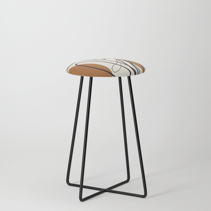 Abstract Line Thought 2 Counter Stool