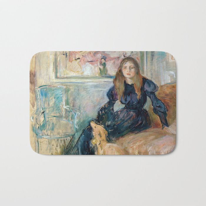 Berthe Morisot - Julie Manet and her Greyhound Laerte Bath Mat