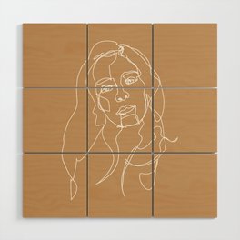 LINE ART FEMALE PORTRAITS II-III-II Wood Wall Art