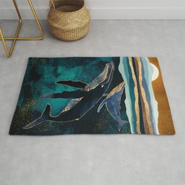 Moonlit Whales Area & Throw Rug