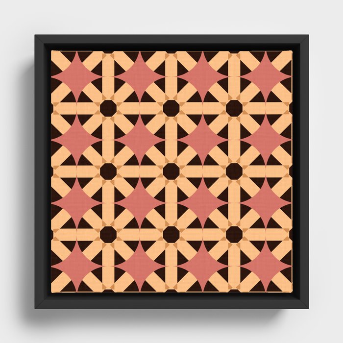 Abstract modern seamless geometric pattern Framed Canvas