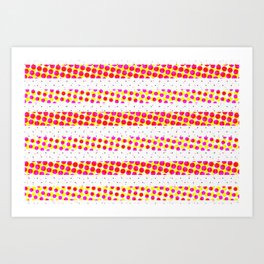 Halftone Stripes Art Print