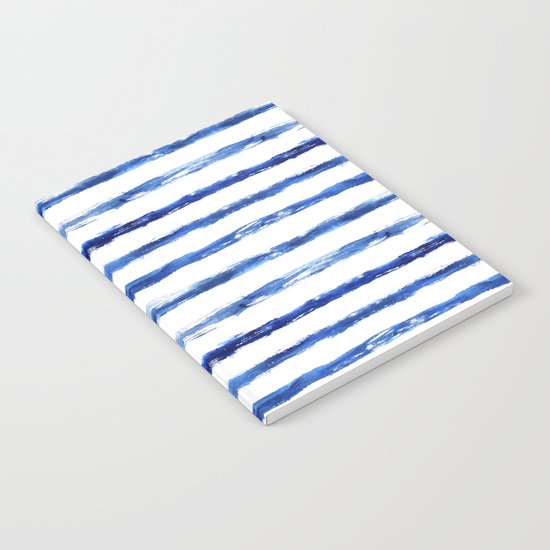Blue grungy stripes Notebook