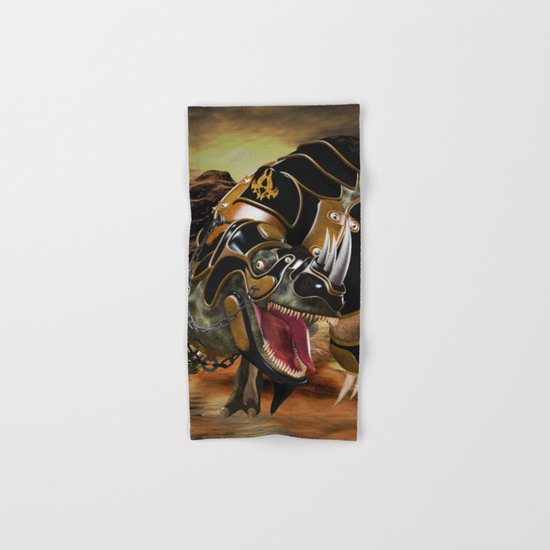 T-Rex with armor Hand & Bath Towel