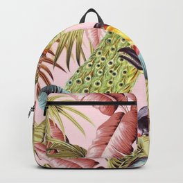 Birds Of A Feather Backpack | Watercolor, Animal, Birds, Digital, Ink, Pattern, Graphite, Birdsofafeather, Feather, Acrylic 