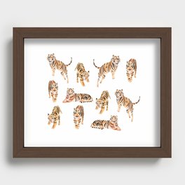 WATERCOLOR TIGERS  Recessed Framed Print