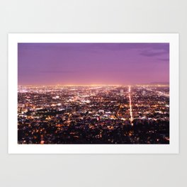 Magical Los Angeles Cityscape Art Print